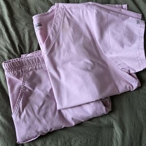 UA Buttersoft Pink Scrub Top